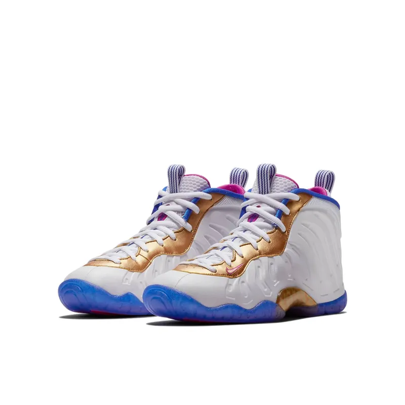 Nike Air Foamposite One Peanut Butter & Jelly (GS) White/Fuchsia Blast-Racer Blue (644791-103)
