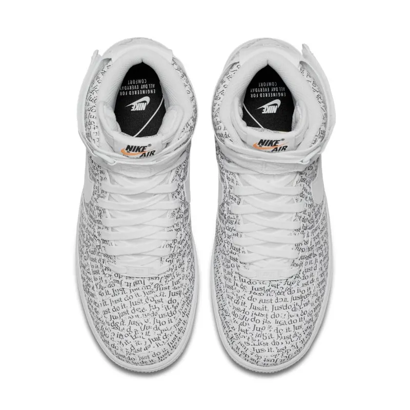 Nike Air Force 1 High Just Do It Pack White (W) White/White-White-Black-Total Orange (AO5138-100)