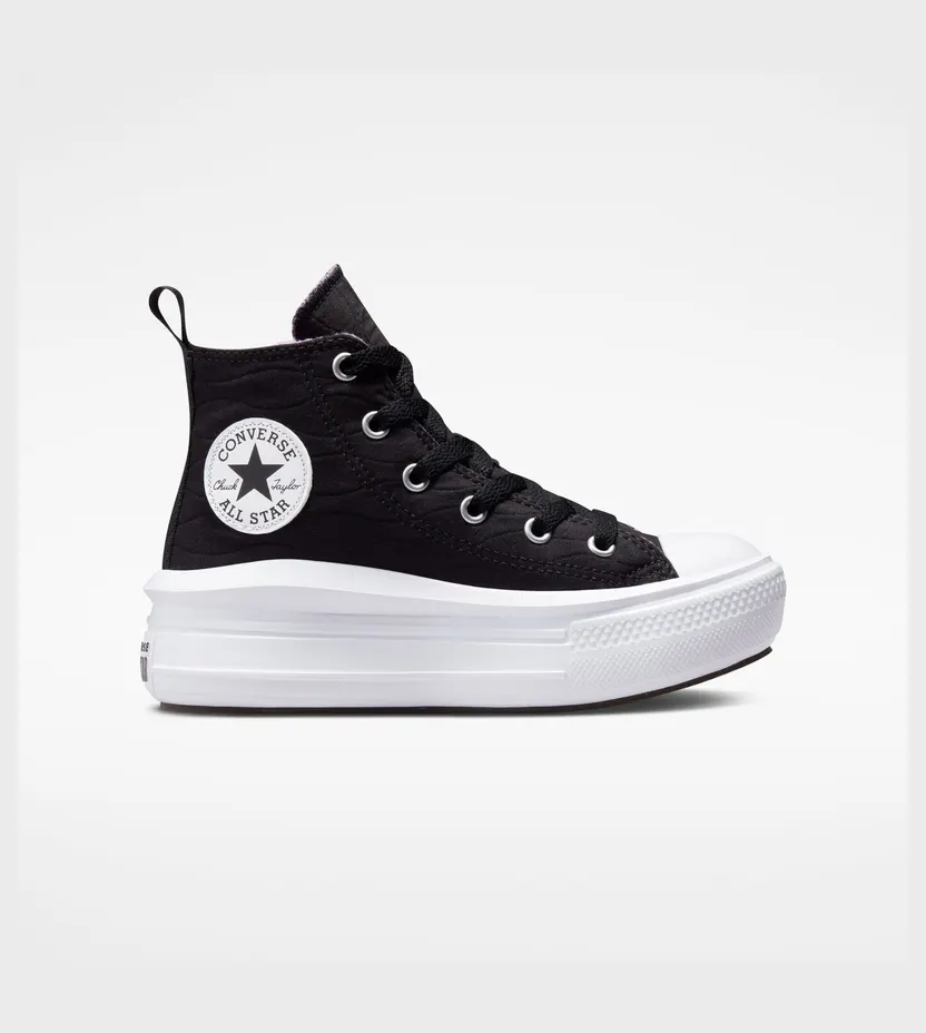 Converse Chuck Taylor All Star Move Platform Quilted Jacquard Zwart/violet Shock/wit (A03187C)
