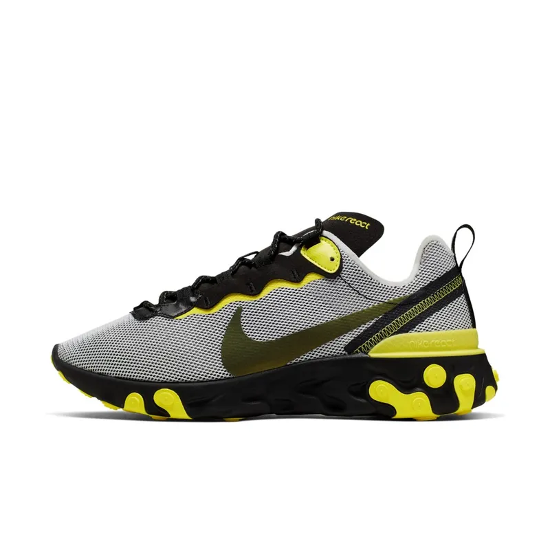 Nike React Element 55 Dynamic Yellow Pure Platinum/Dynamic Yellow-Vast Grey-Black (CK1686-001)