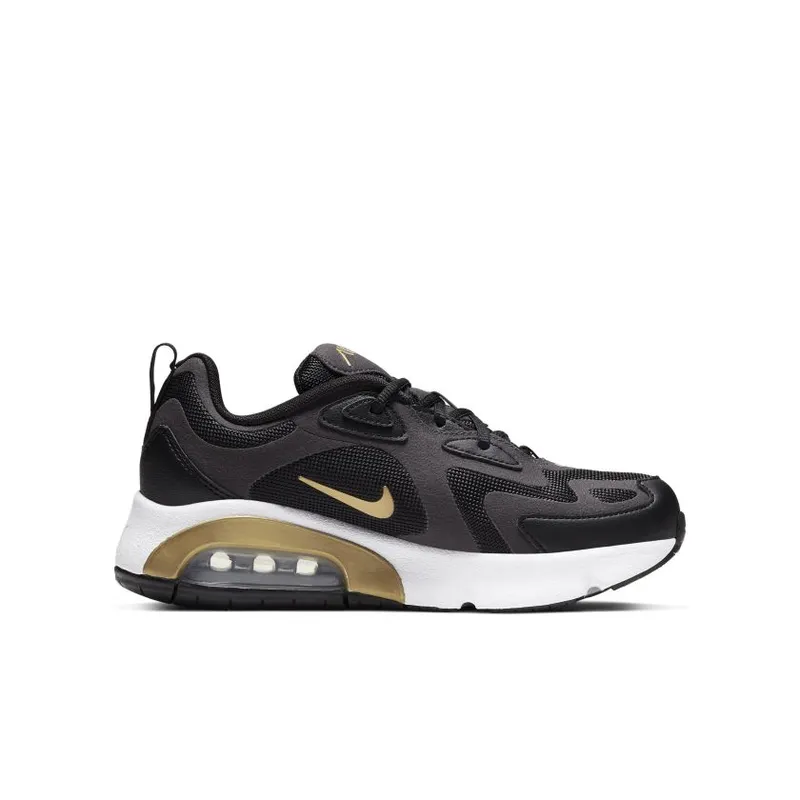 Nike Air Max 200 Black Metallic Gold (GS) Black/Anthracite/White (AT5627-003)