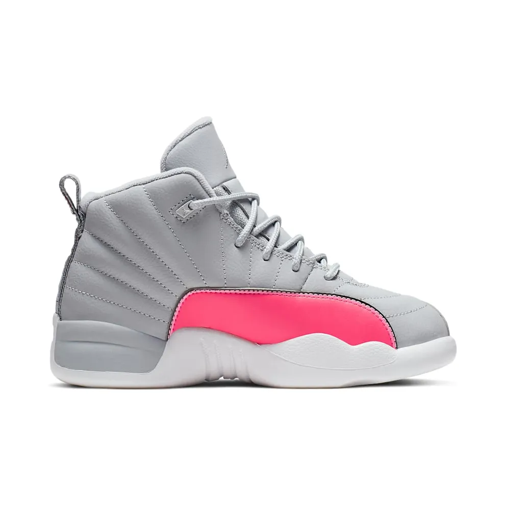 Jordan 12 Retro Wolf Grey Racer Pink (PS) Wolf Grey/Racer Pink-Black (510816-060)