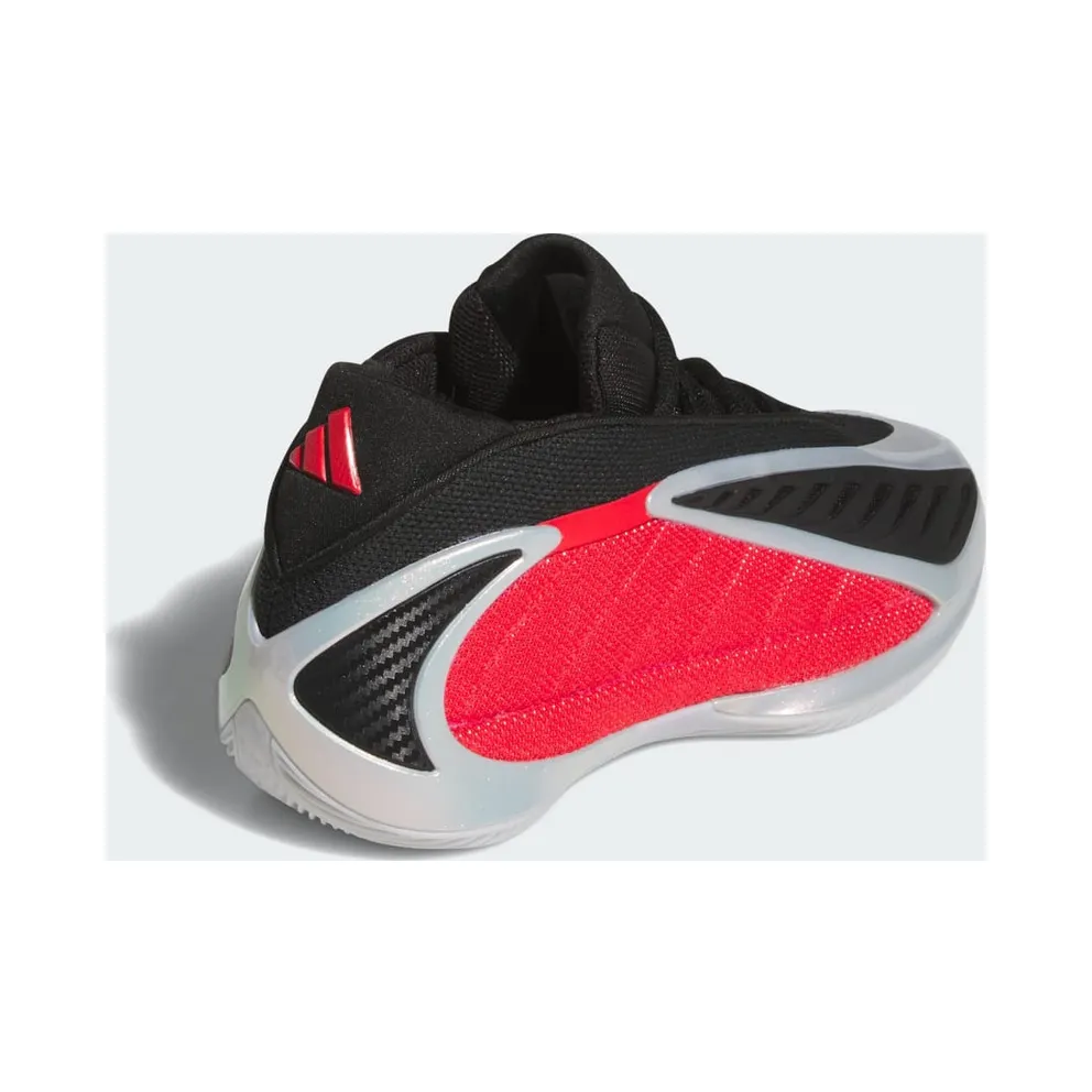 Adidas Anthony Edwards 2 J Silver Metallic / Pure Ruby / Core Black (JQ9489)