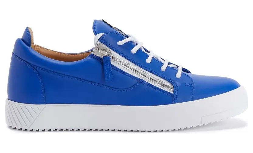 Giuseppe Zanotti Frankie Sneakers mit doppeltem Reißverschluss – Blau (RU90106K08)