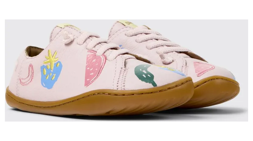 Camper Twins Printed Leather Sneakers Pink (80003-157TWINS0)