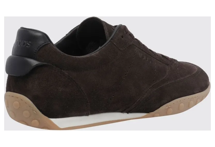 Tod’s Suede Calfskin Low-Top Sneakers with Gommini Sole Burnt (XXM13M0KO30VNWYQA4) (2)