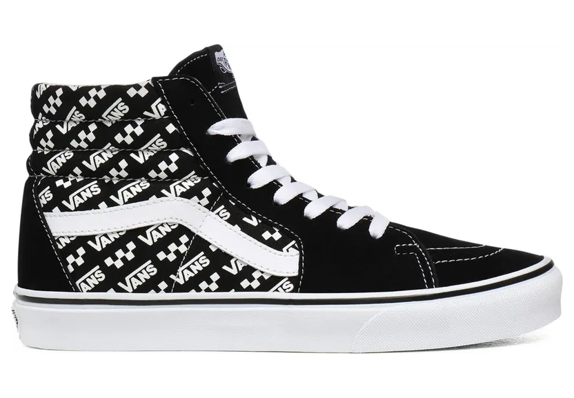 Vans Sk8-Hi ‘Logo Repeat – Black’ Black/True White (VN0A4U3CTEZ)