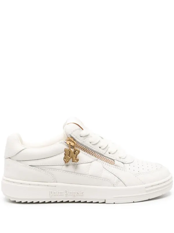 Palm Angels University leren – White (PWIA049S24LEA0010101)