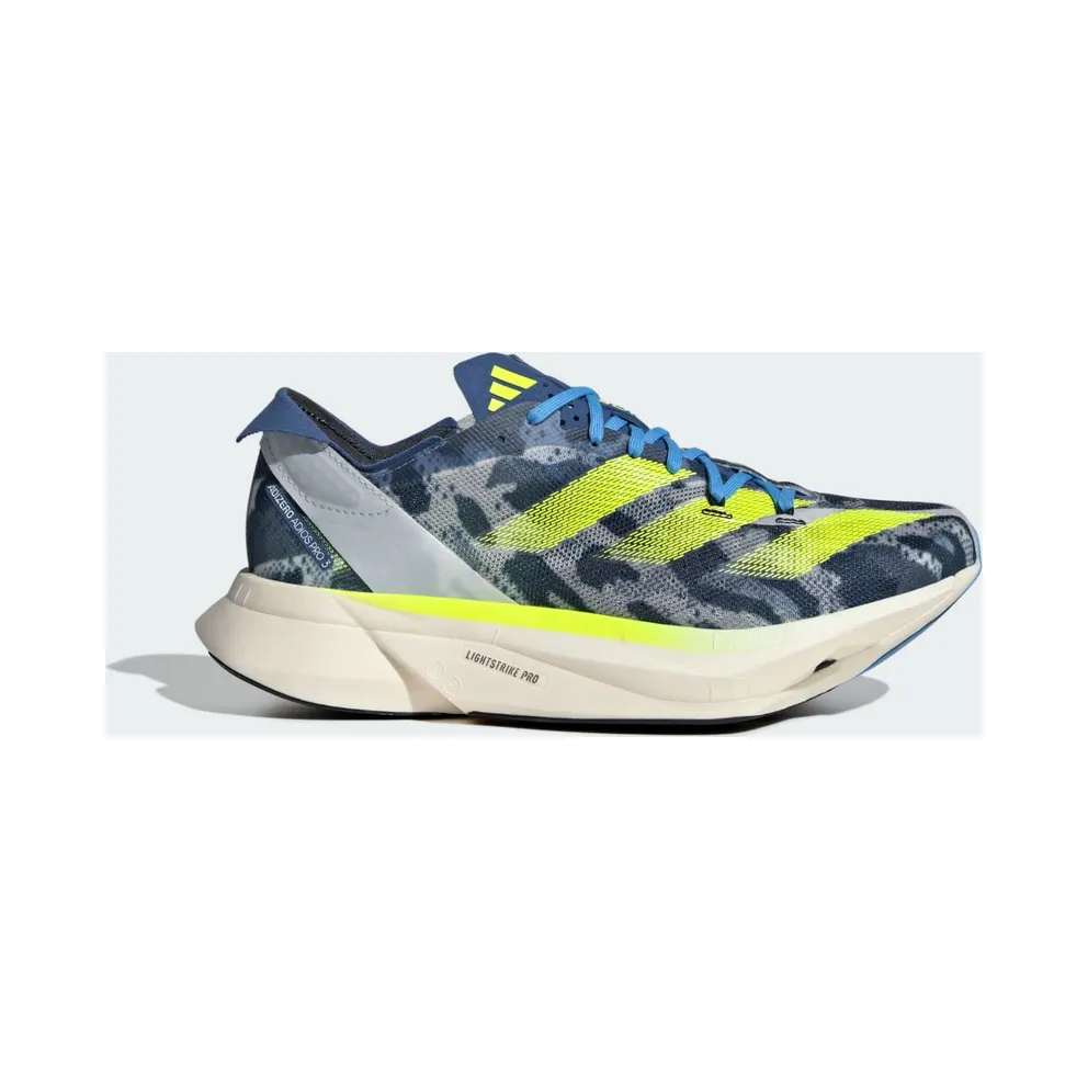 adidas Adizero Adios Pro 3 Crystal White Lucid Lemon Blue Burst (IG6426)