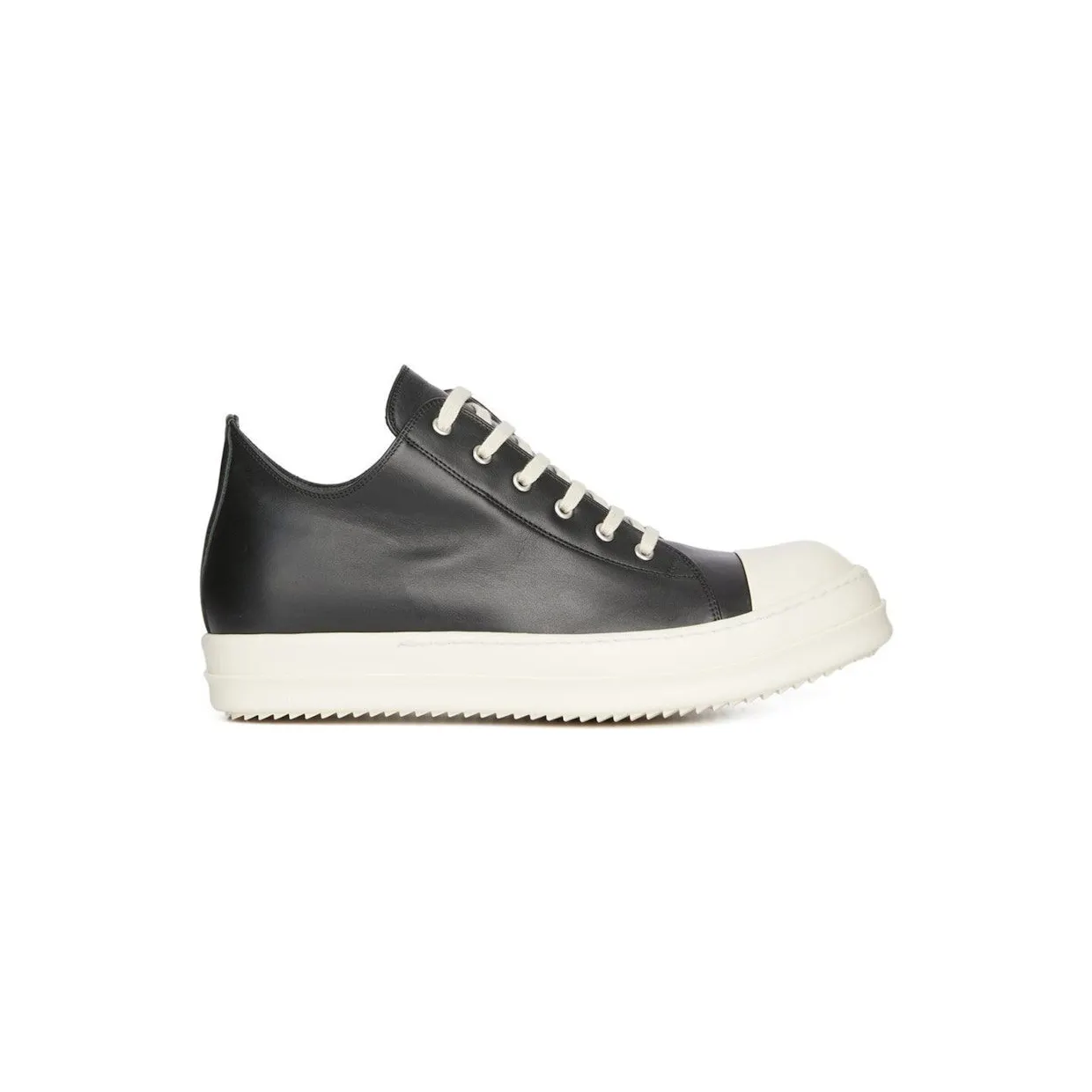 Rick Owens Concordians Low Sneaks Full Grain Cow Leather Black Milk (RU02E1891-LCO-911)