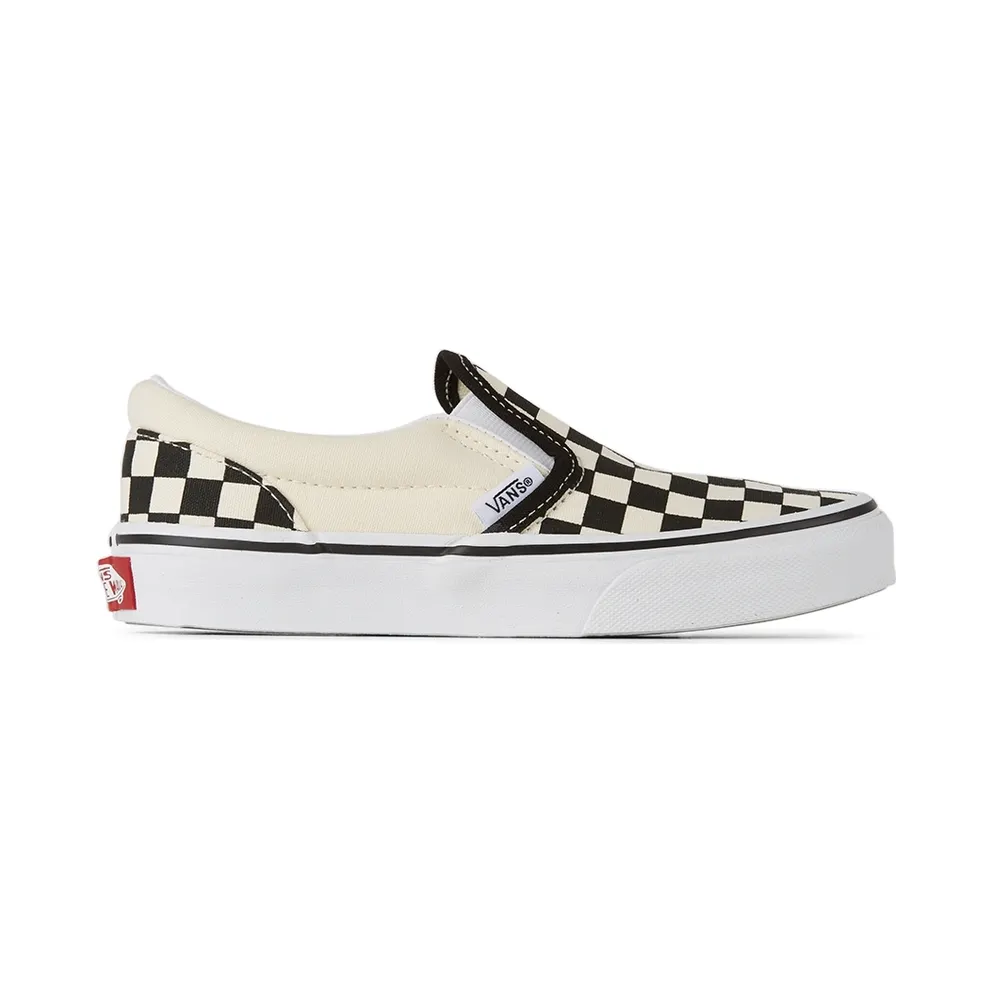 Vans Kids Black & Off-White Checkerboard Classic Slip-On Sneakers (K VN000ZBUEO1)