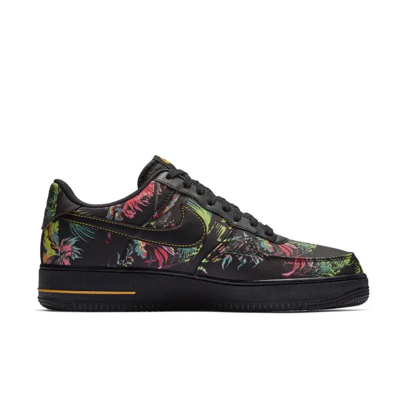 Nike Air Force 1 Low Floral (2019) Black/Multi-Color-Canyon Gold (BV6068-001)