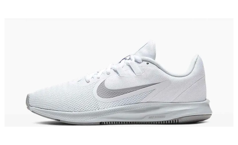 Nike Downshifter 9 “White / Pure Platinum / Wolf Grey” (AQ7486-100)