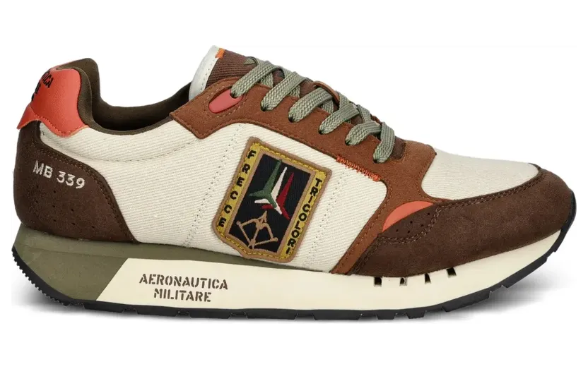 Aeronautica Militare Sneakers met borduurwerk – Beige (SC0292UCT03547)