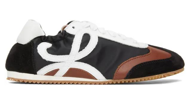 Loewe Black and Brown Ballet Runner Sneakers (L815282X37)