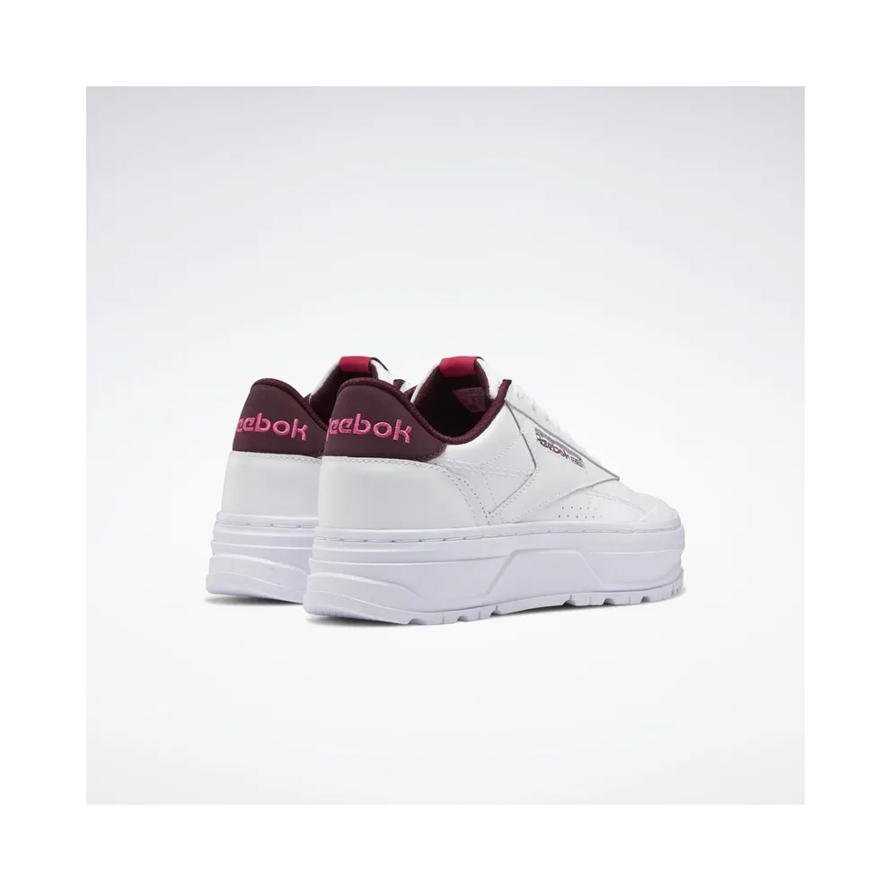 Reebok Club C Double GEO Cloud White / Pursuit Pink / Maroon (H67347)
