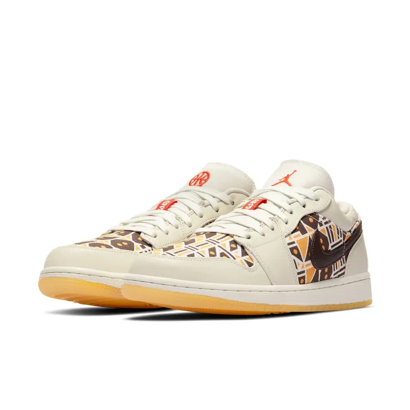 Jordan 1 Low Quai54 (2020) Sail/Team Orange-Baroque Brown (CZ4155-100)