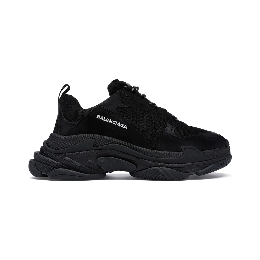 Balenciaga Triple S Triple Black 2018 Reissue Nondistressed (W)