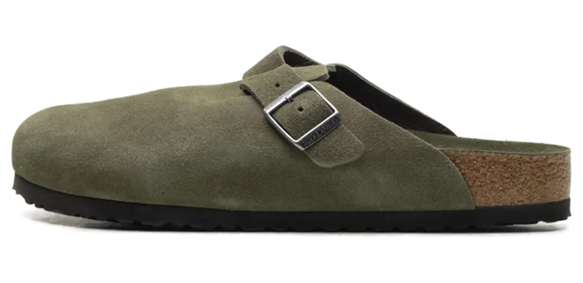 Birkenstock Boston BS Suede Leather “Olive” (1030879)