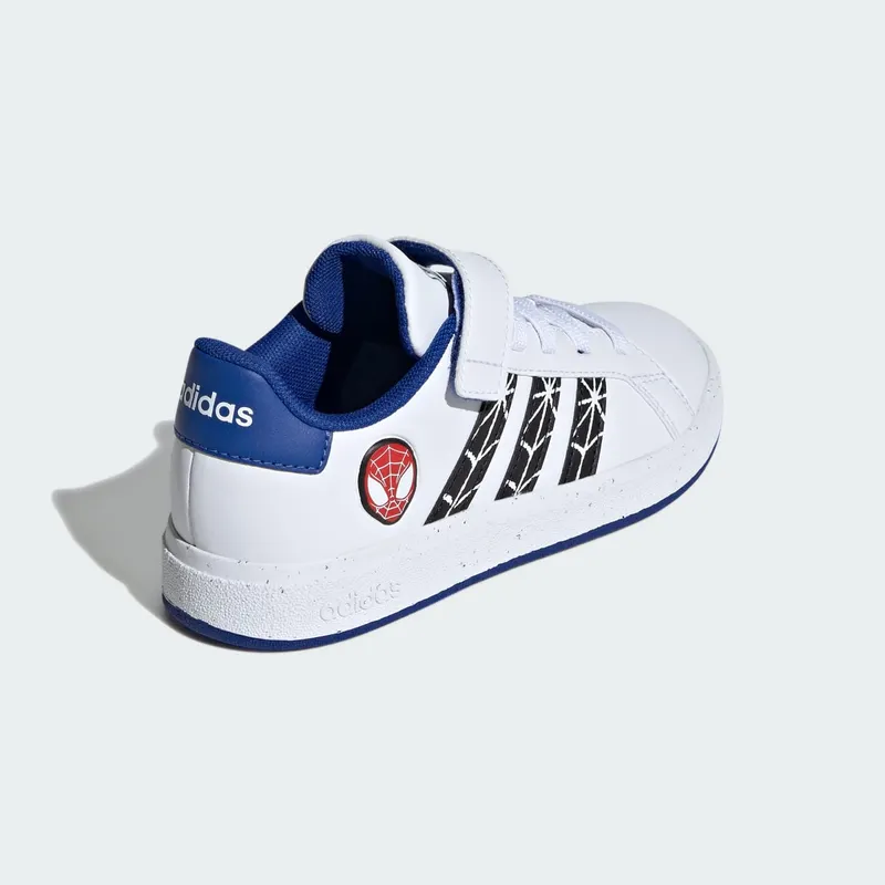adidas Marvel’s Spider-Man Grand Court Kids’ Shoes Cloud White / Core Black / Royal Blue (IF0925)