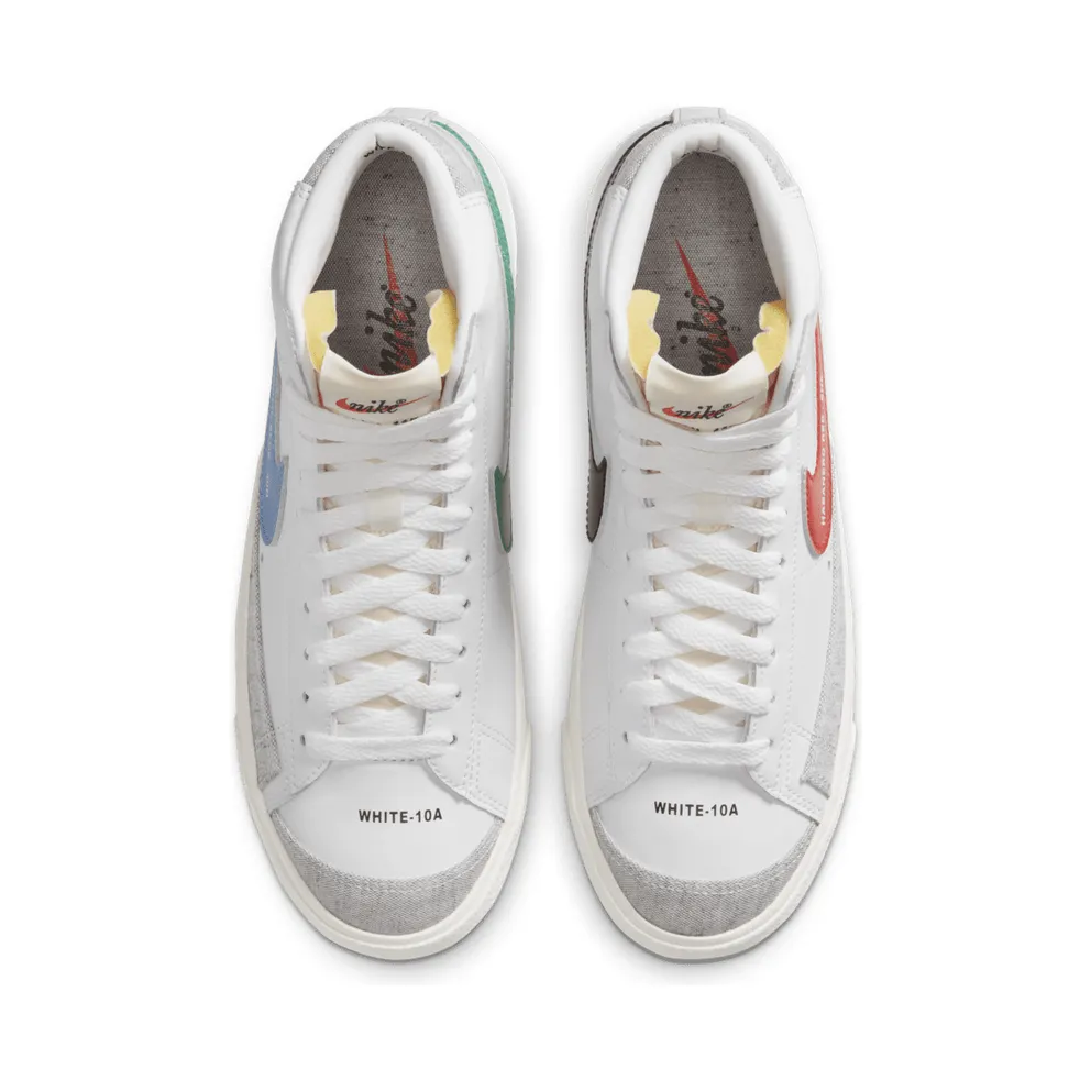 Nike Blazer Mid 77 Color Code White (W) White/Blue-Red-Green-Black (DA2142-146)