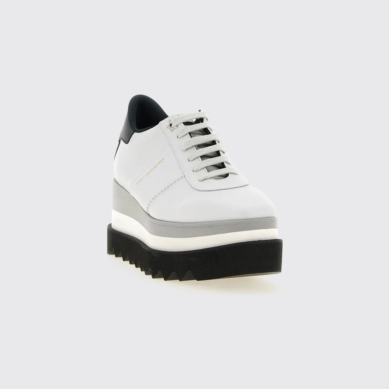 Stella McCartney Elyse Wedge Sneakers in Polyurethane Grey (810611E002881705)