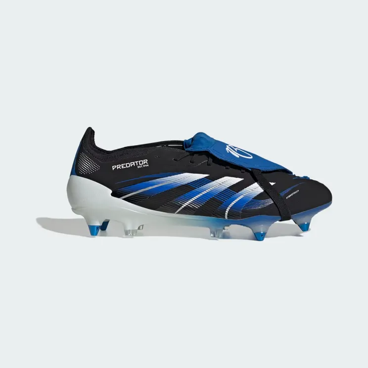 adidas Predator Elite Fold-over Tongue Soft Ground Football Boots “Core Black / Cloud White / Glow Blue” (JR1744)