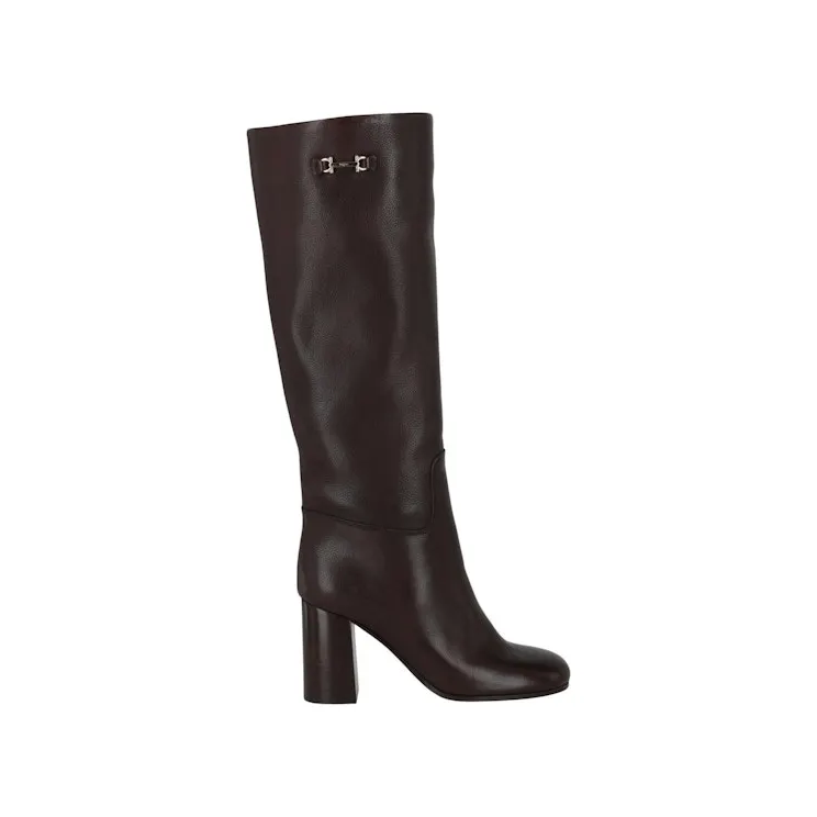 Ferragamo Ovidio Knee-High Boots Dark Brown (01E492-757874-1C)