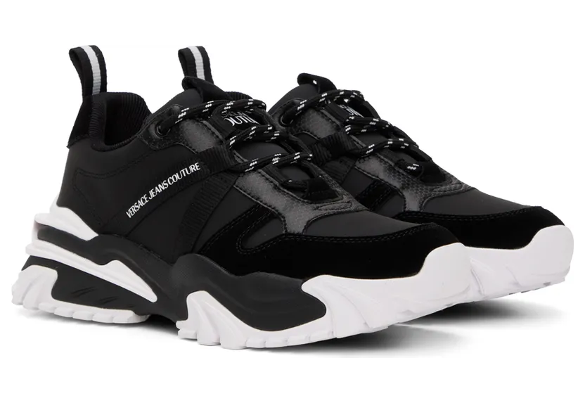 Versace Jeans Couture Black & White New Trail Trek Sneakers (E73YA3SI2EZS478) (4)