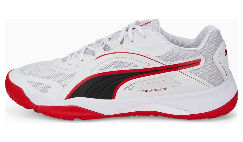 Puma Solarstrike II indoorsportschoenen Wit/Zwart/Rood (106881-03)