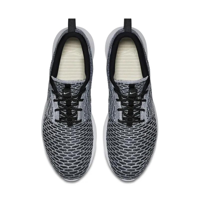 Nike Roshe Run Flyknit Black White Black/White-Dark Grey (677243-008)