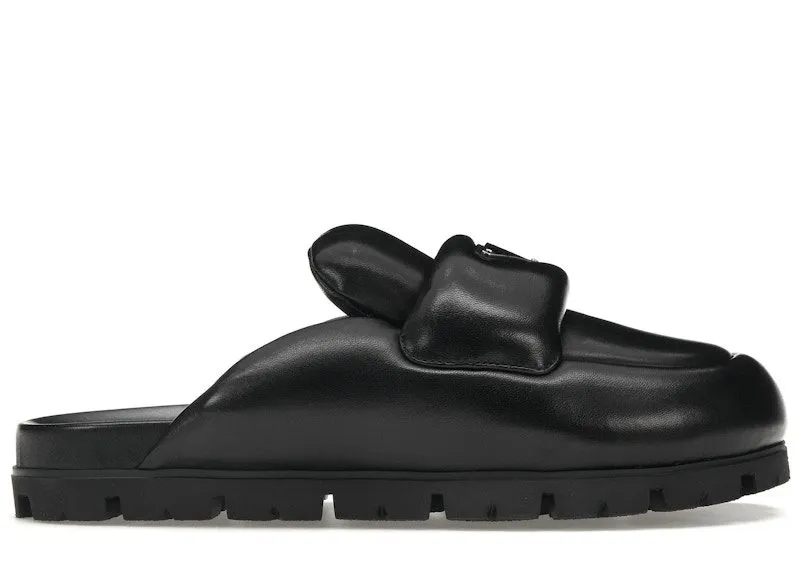Prada Soft Padded 20mm Sabots Black Nappa Leather (1S084N_2DL8_F0002_F_020)