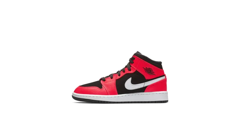 Jordan 1 Mid Infrared 23 (GS) Black/White-Infrared 23 (554725-061)