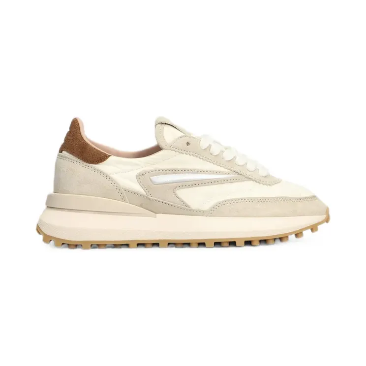 D.A.T.E. Athleta sneakers met suède afwerking en vlakken – Beige (W451ATNYMK)