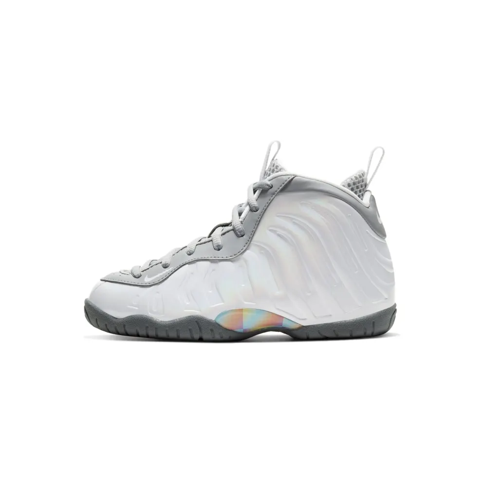 Nike Air Foamposite One Light Smoke Grey (PS) Light Smoke Grey/White-Blue Fury (CU1055-001)