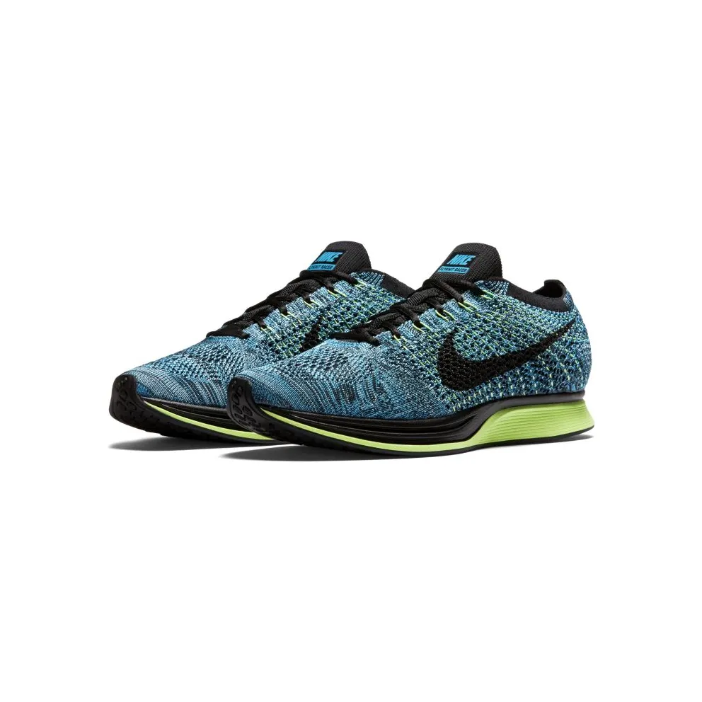 Nike Flyknit Racer Blue Lagoon Volt “Gecko” (526628-401)