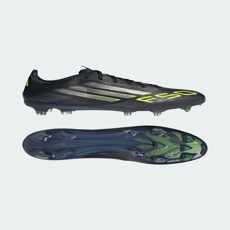 adidas F50 Pro Firm Ground Boots “Core Black / Iron Metallic / Lucid Lemon” (JH7687)