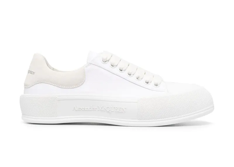 Alexander McQueen Deck Skate Plimsoll Lace-Up White White (654593W4MV79000)