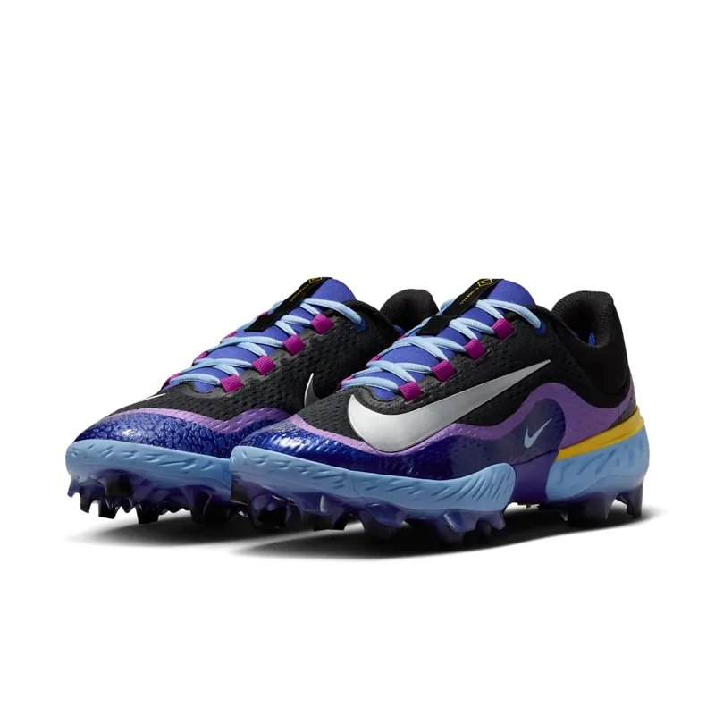 Nike Alpha Huarache Elite 4 Low MCS Deep Night Black Psychic Blue Metallic Silver (HQ8089-500)