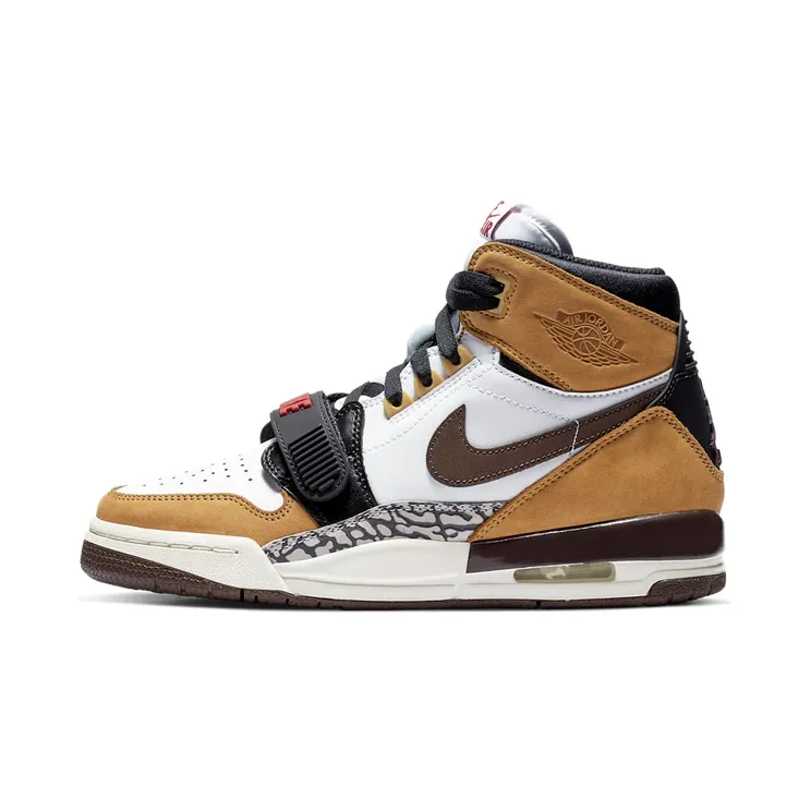 Jordan Legacy 312 Rookie of the Year (GS) “White / Wheat / Varsity Red / Baroque Brown” (AT4040-102)