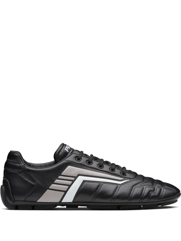 Prada Low-Top-Sneakers im Fußball-Design – Schwarz (2EG325A21)