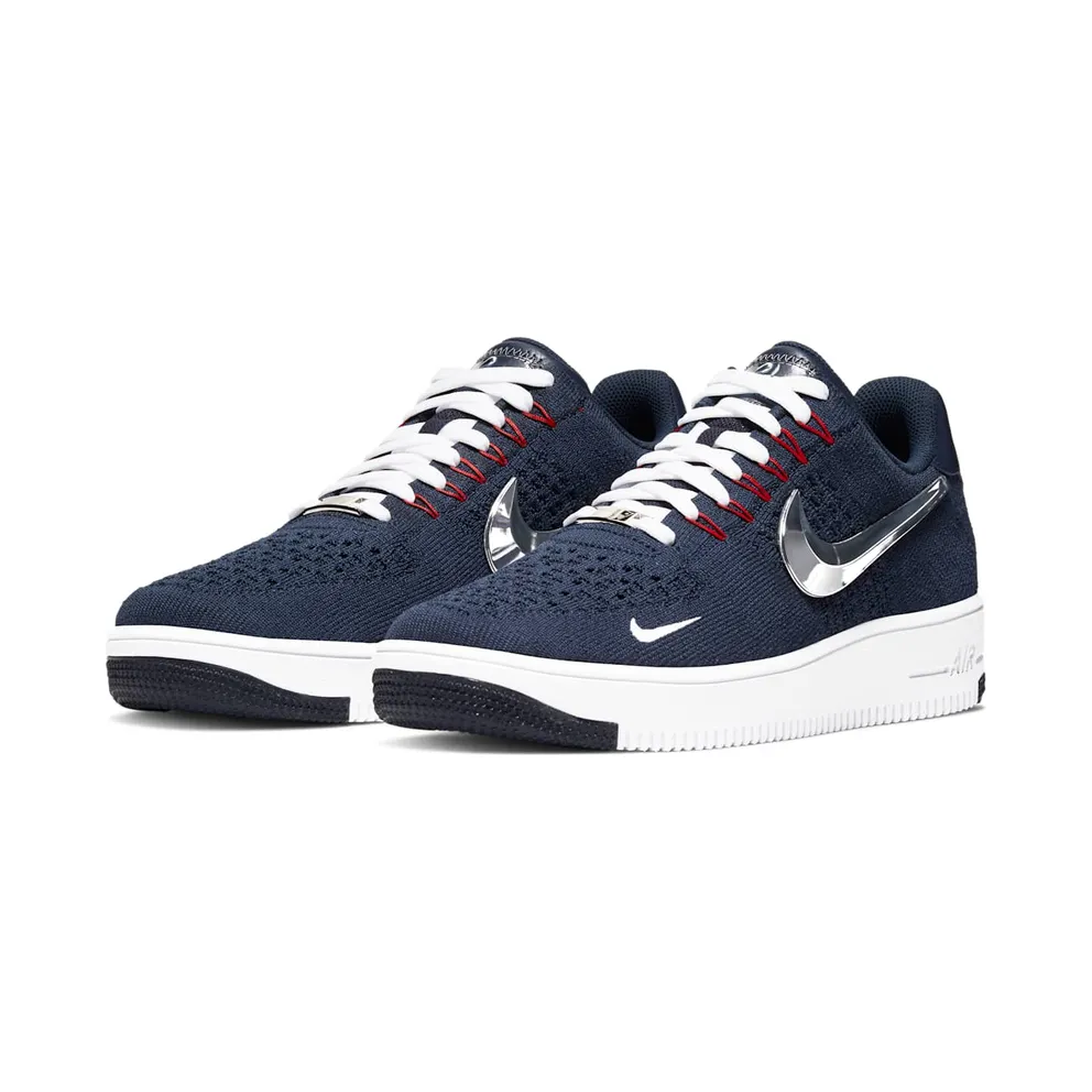 Nike Air Force 1 Ultra Flyknit Patriots 6X Champs College Navy/University Red-White-Chrome (CU9335-400)
