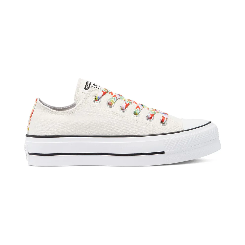 Converse Floral Print Platform Chuck Taylor All Star Low Top Egret/White/bright Poppy (570920C)
