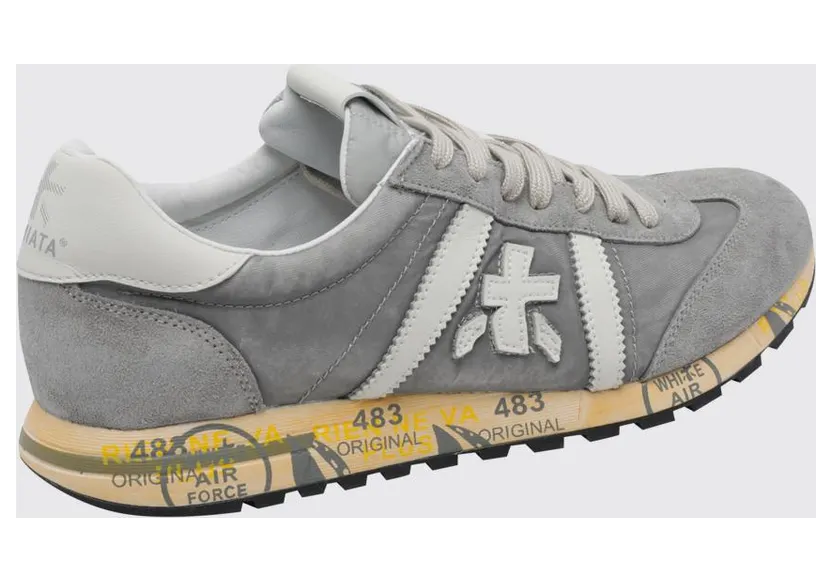 Premiata Lucy Cotton Twill and Nylon Sneakers Grey (LUCY8187) (2)