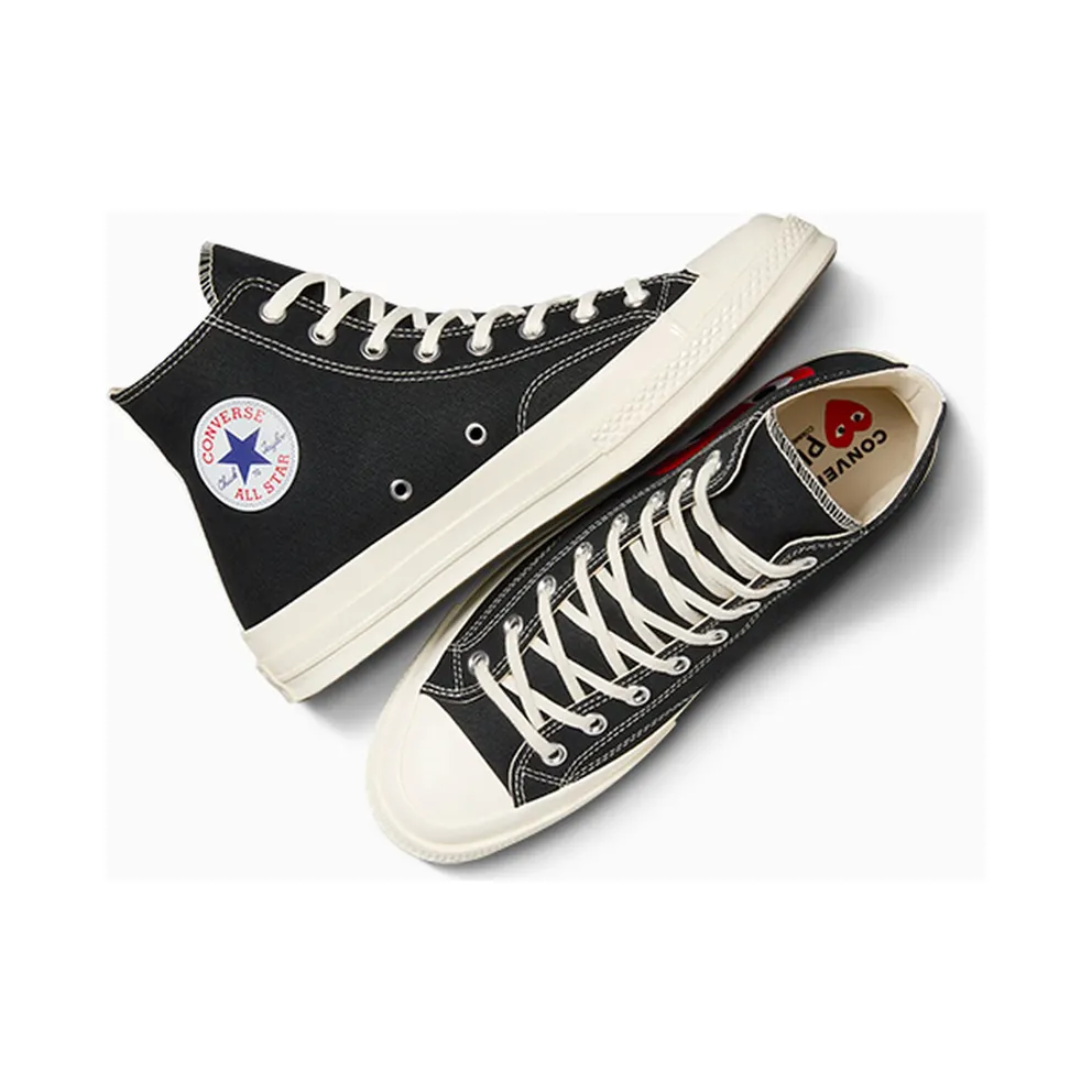 Converse x Comme des Garçons PLAY Chuck 70 Black/White/High Risk Red (A08791C)