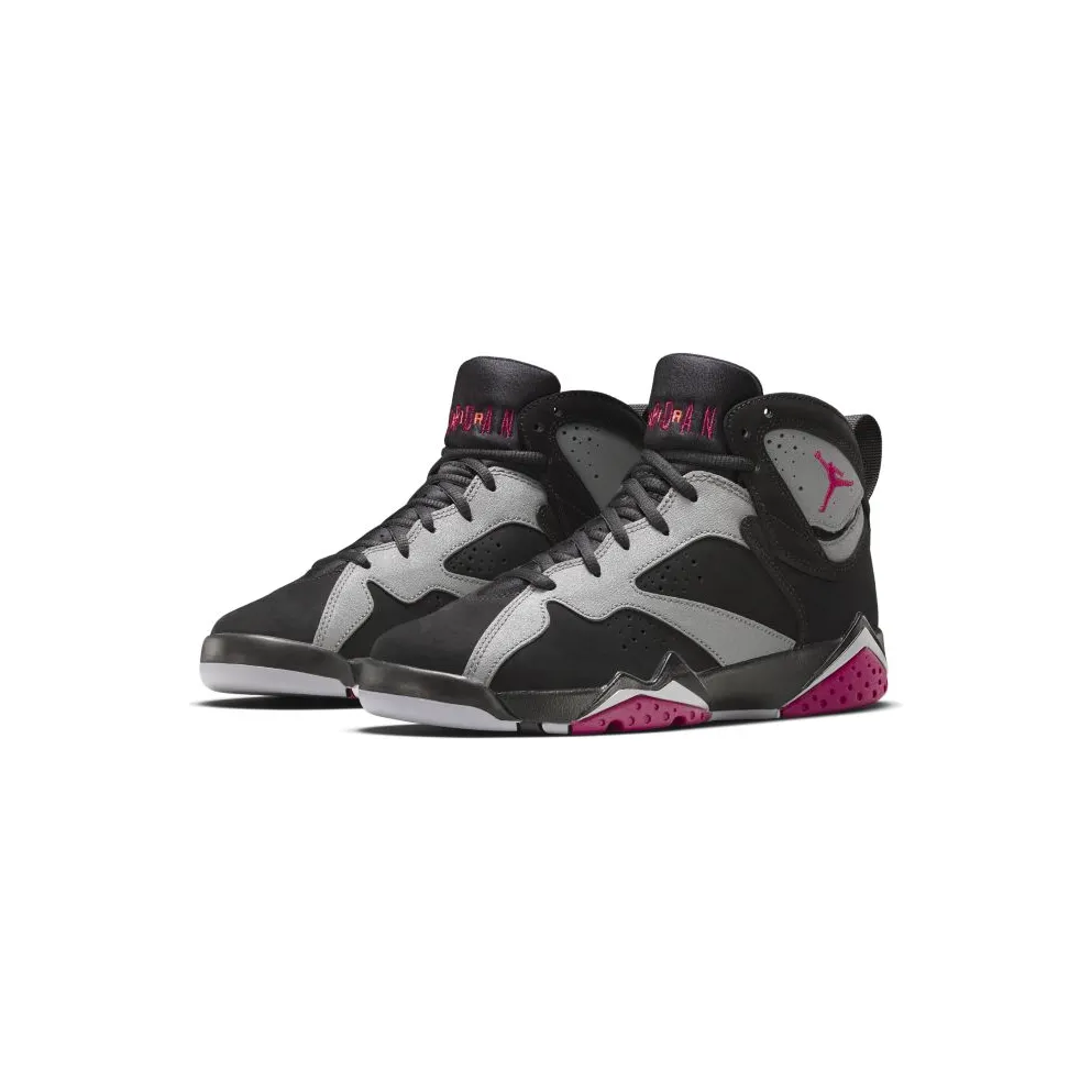 Jordan 7 Retro Sport Fuschia (GS) Black/Sport Fuschia-Cool Grey-Wolf Grey (442960-008)