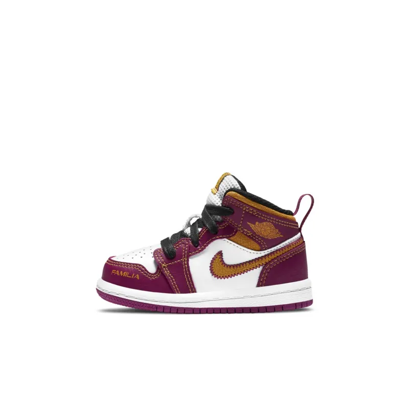Air Jordan 1 Mid TD Dia de Muertos White/Cactus Flower/Black/University Gold (DC0501-100)