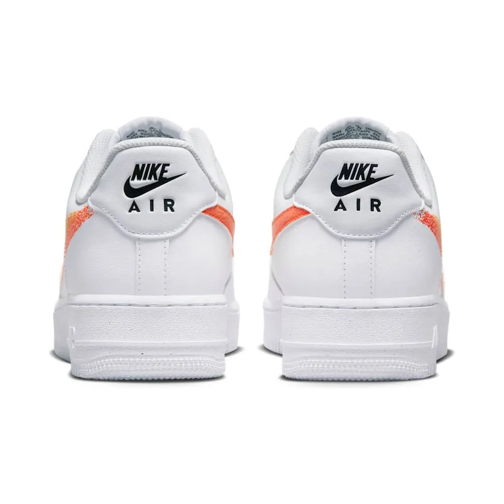 Nike Air Force 1 Low ’07 Spray Paint Swoosh White Safety Orange (FJ4228-100)