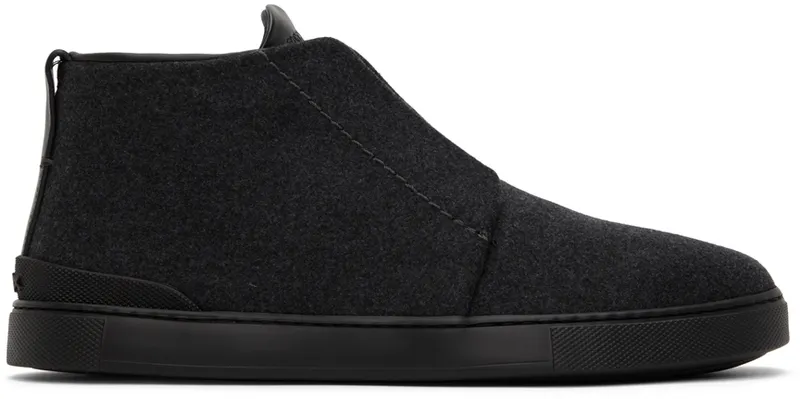 ZEGNA Gray Triple Stitch™ Sneakers (LHUTE-S5075Z)