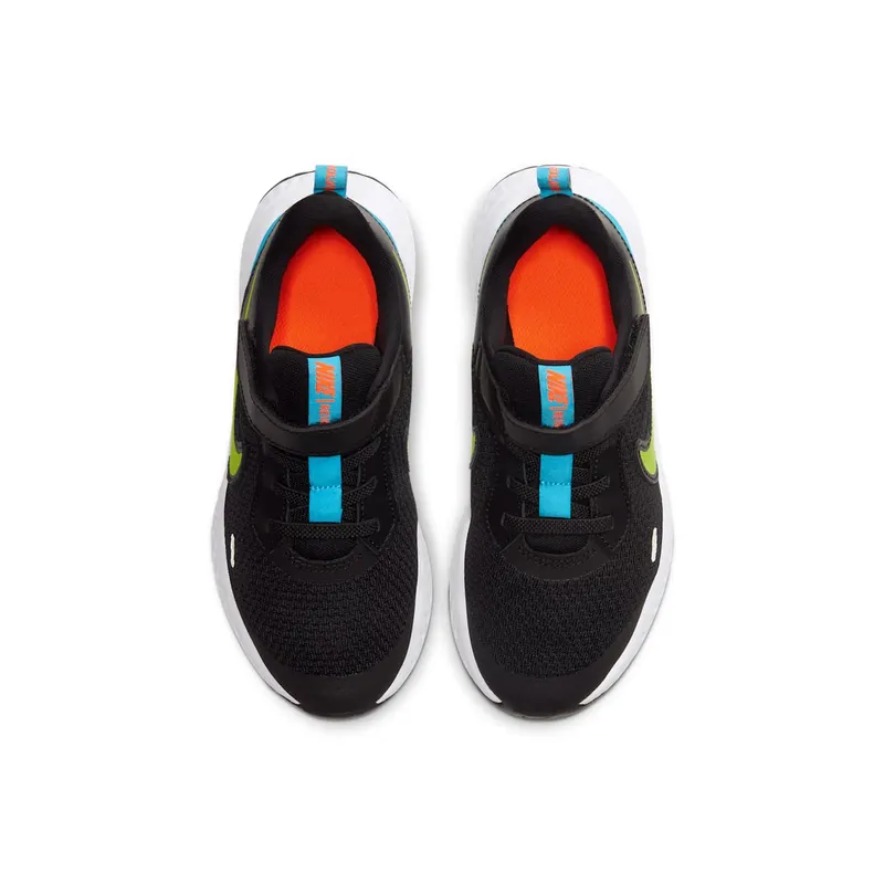 Nike Revolution 5 Lemon Venom (PS) Black/Laser Blue/Hyper Crimson (BQ5672-076)